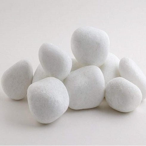 Matt Finish Vase Filler Pebbles - White